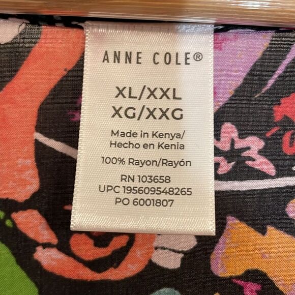Anne Cole Cover Up, Colorful, black, XL - Picture 4 of 5